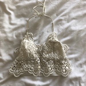 Free People lace halter bralette